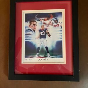 JJ Watt Lithograph w/ COA